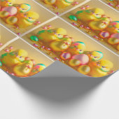 4 Osterhühnerkollektion Geschenkpapier (Ecke)