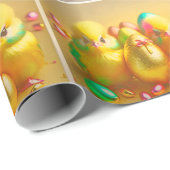 4 Osterhühnerkollektion Geschenkpapier (Rolleneckpunkt)