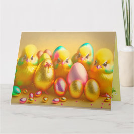 4 Osterhühnerkollektion Karte