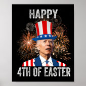 4. Ostern Spaß am 4. Juli Anti Joe Biden Poster (Vorne)