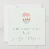 4 paashaasjes aan tafel karte (Rückseite)