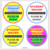 (4-Pack Novice Student Driver Signature) Patience Aufkleber (Blatt)
