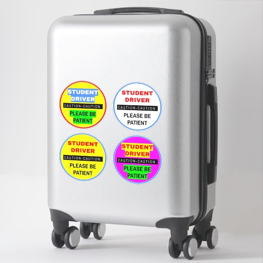 (4-Pack Novice Student Driver Signature) Patience Aufkleber (Koffer)