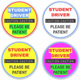(4-Pack Novice Student Driver Signature) Patience Aufkleber