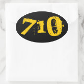 4 Packungen -710 Ölabkleber rund Ovaler Aufkleber (Tasche)