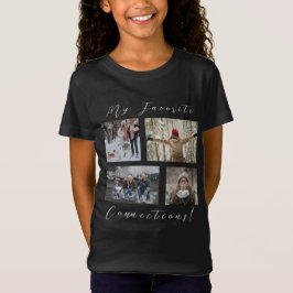 4-Panel-Fotovorlage Meine Lieblingsverbindungen T-Shirt