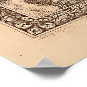 4 Panel Sepia de Rochefort Paris Karte 3 Poster (Ecke)