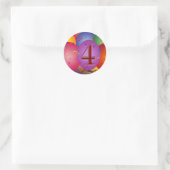 4. Party-Ballons Runder Aufkleber (Tasche)