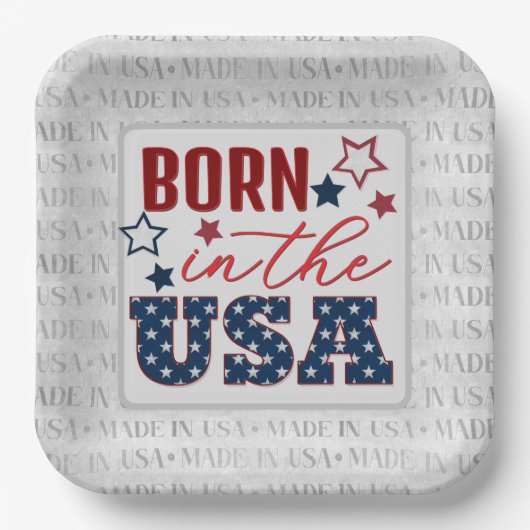 4. Party MADE in den USA Pappteller (Vorderseite)