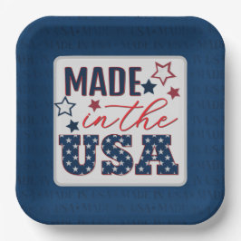 4. Party MADE in den USA Pappteller