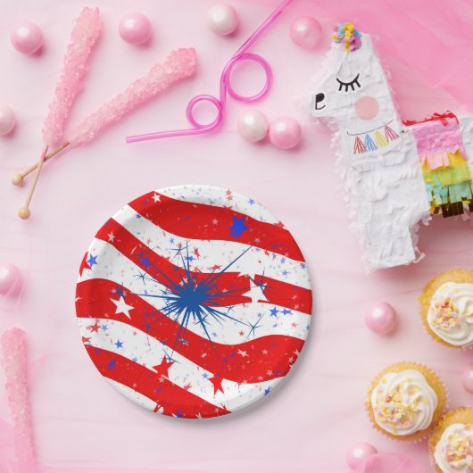 4. Party Paper Teller, 7" Round Paper Plate Pappteller (Party)