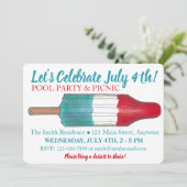 4. Party Rocket Pop Popsizer Feuerwerk Einladung (Stehend Vorderseite)