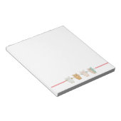 4 Pastelllöcher, die Notepad flackern Notizblock (angewinkelt)