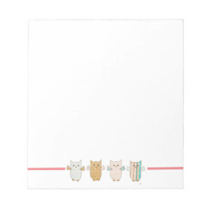 4 Pastelllöcher, die Notepad flackern Notizblock