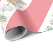 4 Pastelltücher Fliegendes Umschlagpapier Geschenkpapier (Rolleneckpunkt)