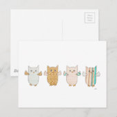 4 Pastellwls Flying Postcard Postkarte (Vorne/Hinten)