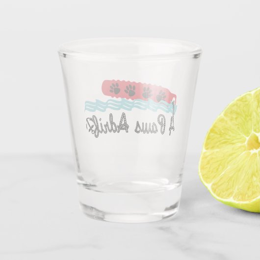 4 Paws Adrift Shotglas Schnapsglas (Rückseite)