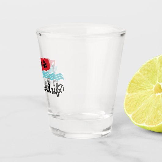 4 Paws Adrift Shotglas Schnapsglas (Rechts)