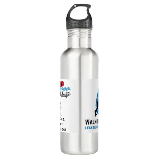 4 Paws Adrift & Walnut Grove K9s Water Bottle Edelstahlflasche (Vorderseite)