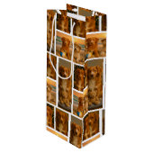 4 Personalisierte Fotocollage Geschenktüte Für Weinflaschen (Vorderseite Schrägansicht)