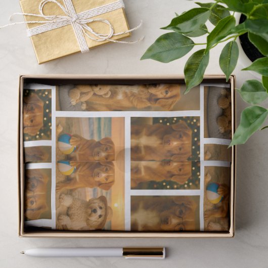 4 Personalisierte Fotocollage Seidenpapier (Geschenk)