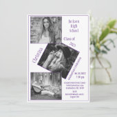 4 Personalisierter Abschluss für FotoCollage Ankündigung (Stehend Vorderseite)