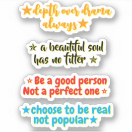 4 Personality Quotes | Motivational Inspirational Aufkleber