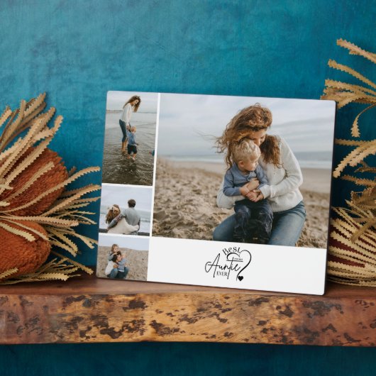4 Personalized Best Aunt Photo Collage Fotoplatte (Seite)