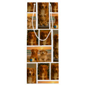 4 Personalized Photo Collage Geschenktüte Für Weinflaschen (Rückseite)
