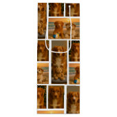 4 Personalized Photo Collage Geschenktüte Für Weinflaschen (Vorderseite)