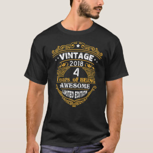 4. Phantastisches Jahr 2018 4. Geburtstag vor T-Shirt