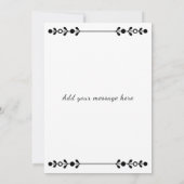 4 photo add message black text flat note card dankeskarte (Rückseite)