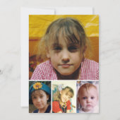 4 photo add message christmas mouse dankeskarte (Vorderseite)