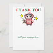 4 photo add message christmas mouse dankeskarte (Rückseite)