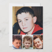 4 photo add message christmas penguin dankeskarte (Vorderseite)