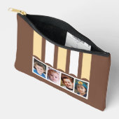 4 photo add name white brown peach zubehörtasche (Offen)