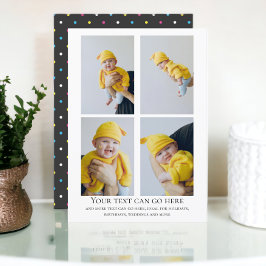 4 Photo and spotty dot back template Karte
