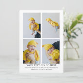 4 Photo and stripped back template Karte (Stehend Vorderseite)