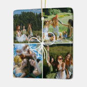4 Photo Bow Wrap Christmas Present Best Friend Keramikornament (Links)