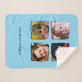 4 photo collage add text blue sherpadecke (Vorderseite (Horizontal))