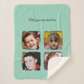 4 photo collage add text green sherpadecke (Vorderseite)