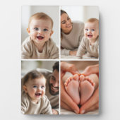 4 Photo Collage Cute Baby Picture Instagram Fotoplatte (Vorderseite)