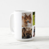 4 Photo Collage Dog Lover Pet Kaffeetasse (Vorderseite Links)