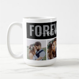 4 Photo Collage Forever Love Couple Names Kaffeetasse