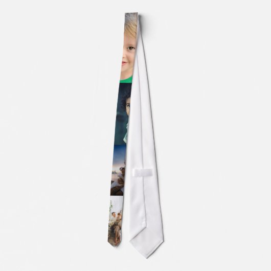 4 Photo Collage Personalized Krawatte (Rückseite)