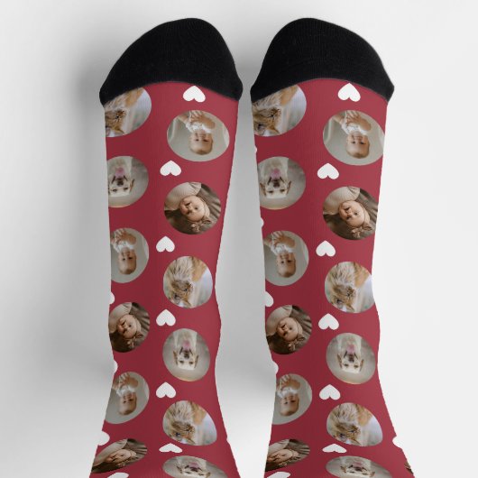 4 Photo Collage Template Make Your Own Fun Socken (Oben)