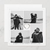 4 Photo Collage Wedding Anniversary Greeting Card (Vorne/Hinten)