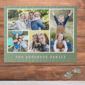 4 Photos Gallery Collage Family Personalized Puzzle