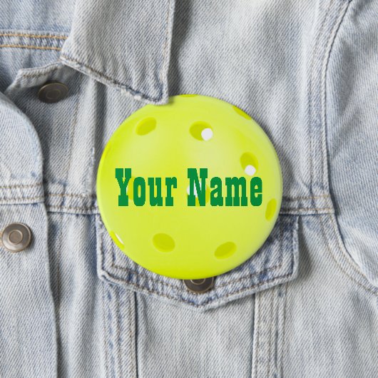 4" Pickleball-Nametag-Taste Button (Beispiel)