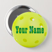 4" Pickleball-Nametag-Taste Button (Vorne & Hinten)